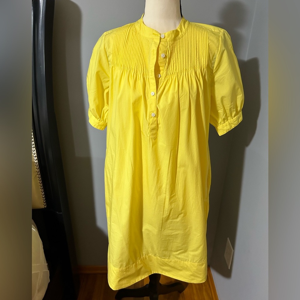 J. Crew Short-Sleeve Mini Shirtdress Cotton Poplin